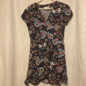 Loft Petite Floral Button Up Dress